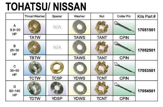 TD-PKT Tohatsu Nissan Prop Kit 60-140