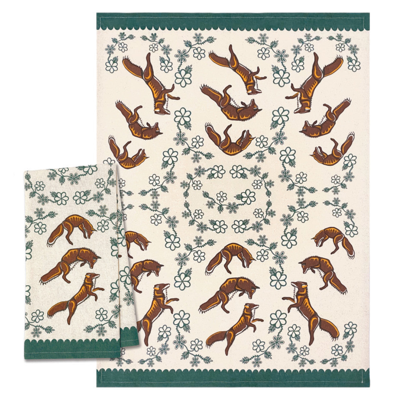 Foxes Tea Towel