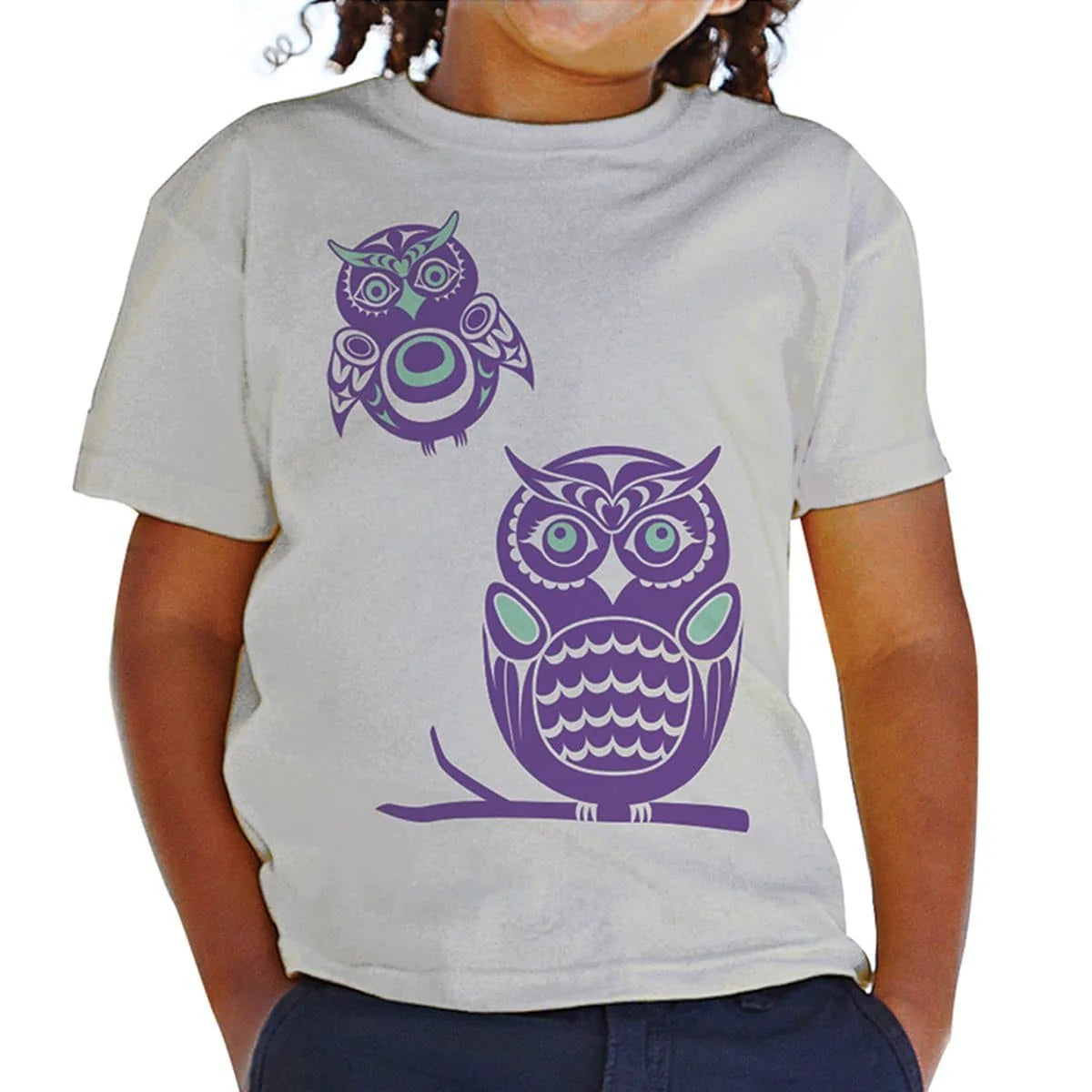 T-shirt (Youth Large) - Owls by Simone Diamond