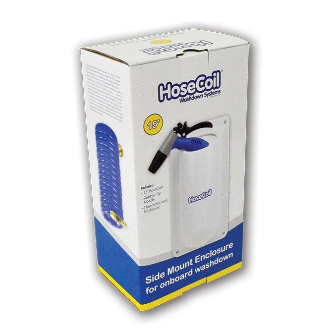 Side Mount Enclosure with 15′ Coil Hose And Nozzle