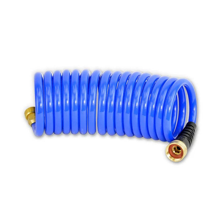 HoseCoil Standard Series Coiled Blue Hose, 15ft