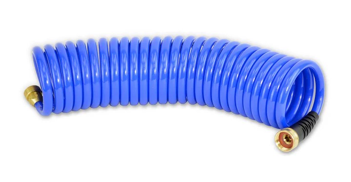 HoseCoil Standard Series Coiled Blue Hose, 25ft