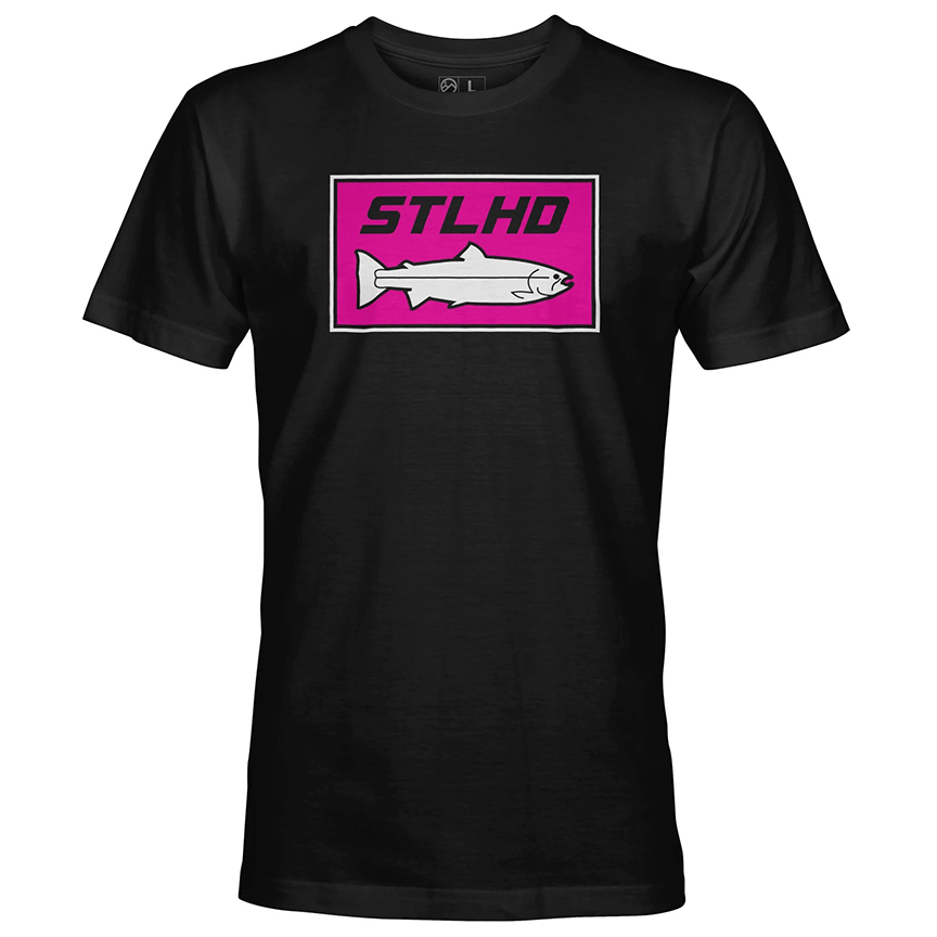 Men's Neon Pink Black T-Shirt
