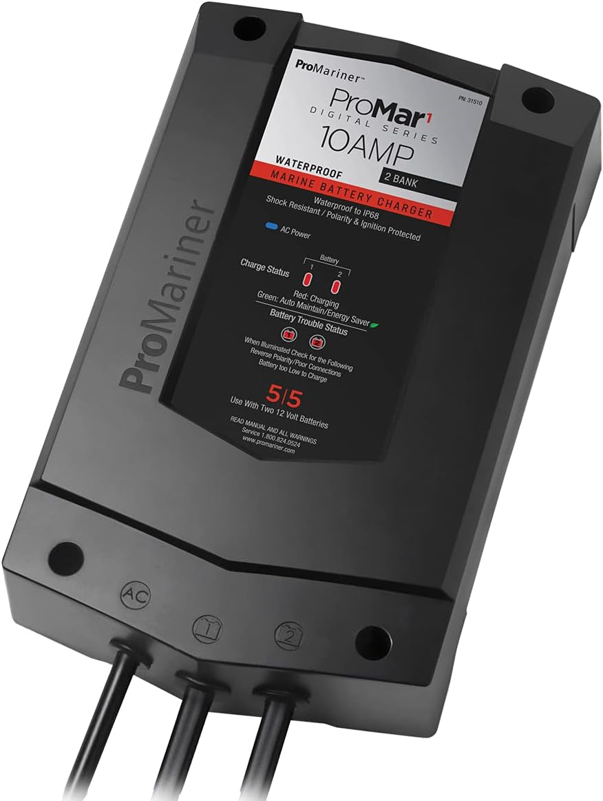 ProMar1 DS, 12V 10A, 2-Bank Battery Charger - 31510