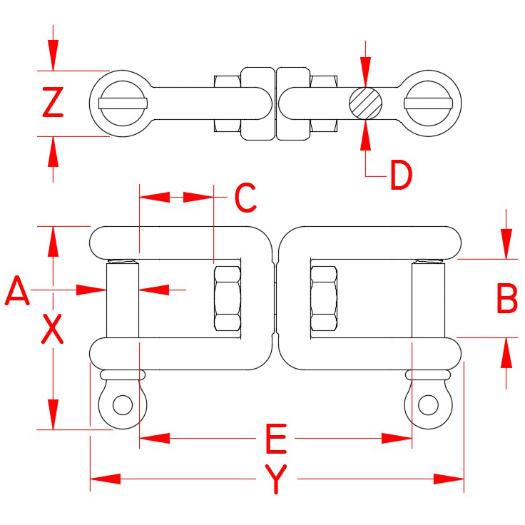 Jaw and Jaw Swivel 316 Stainless Steel