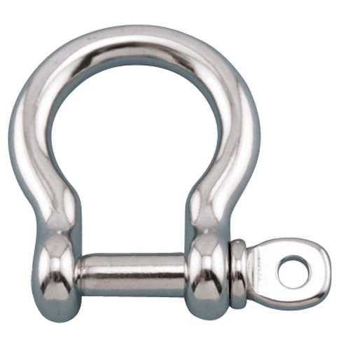Bow Shackle with Screw Pin 1/2in  316 Stainless Steel