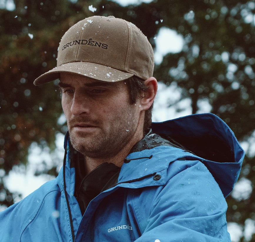 Grundens Wordmark Waxed Trucker Hat
