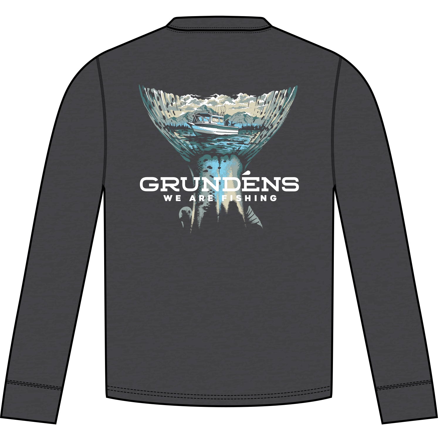 Grundens Salmon Tailscape LS Tee