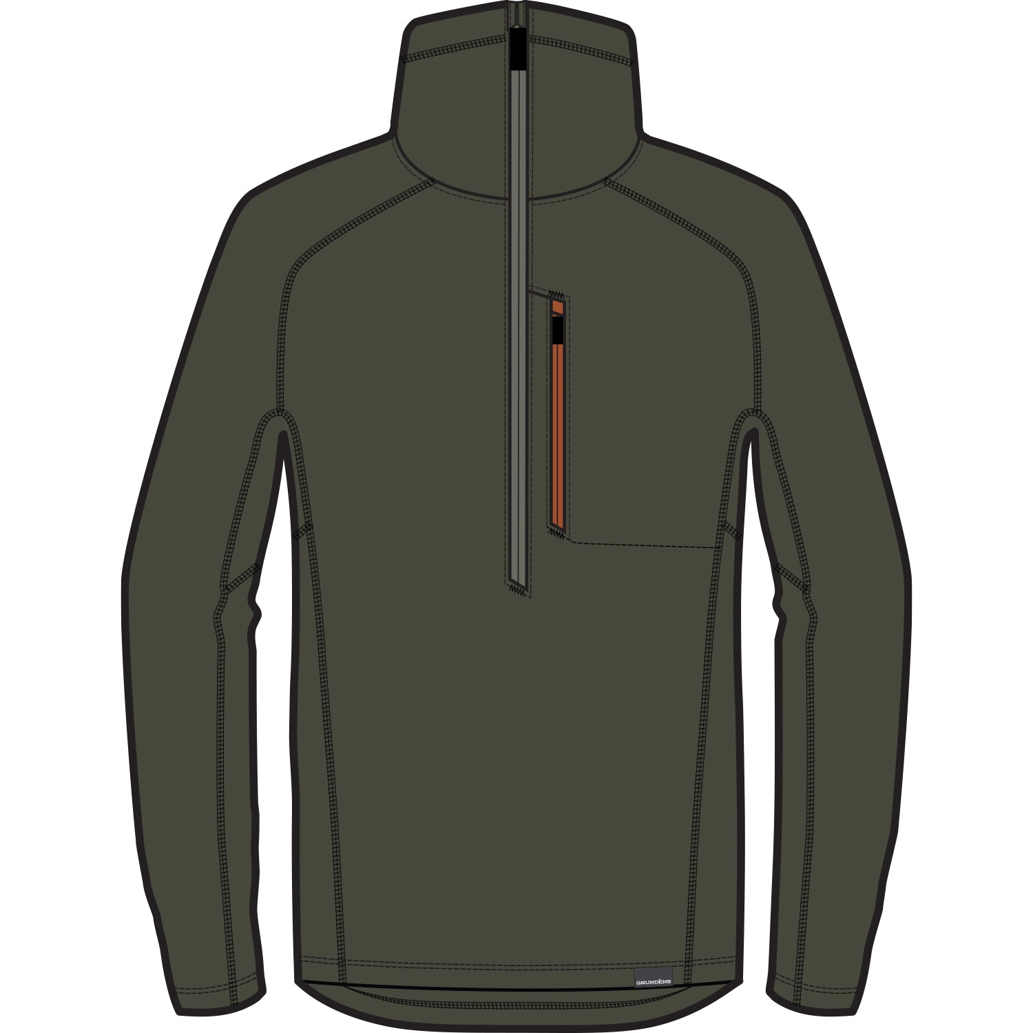 Grundens Grundies 1/2 Zip Thermal