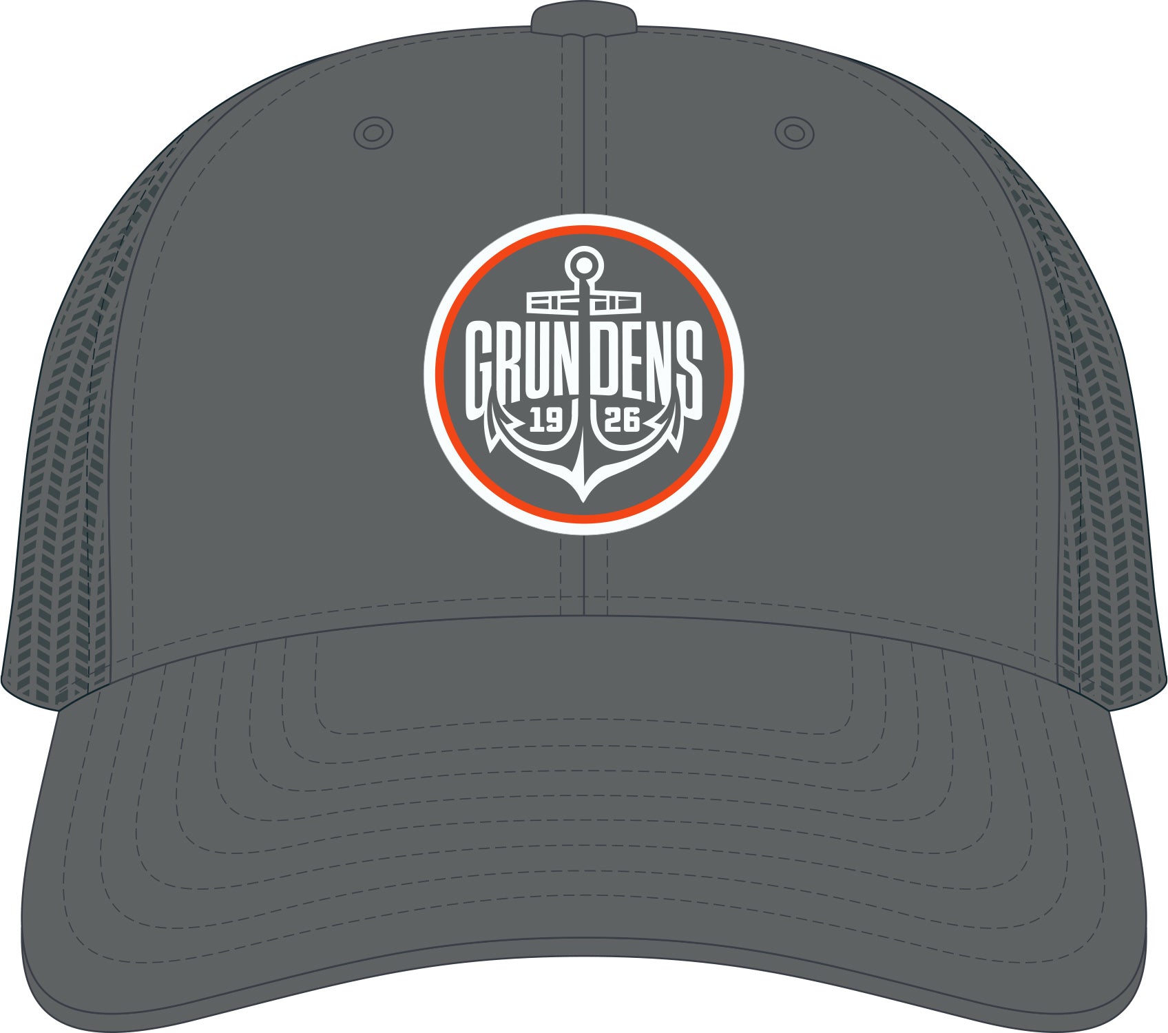 Anchor Trucker Hat Charcoal One Size