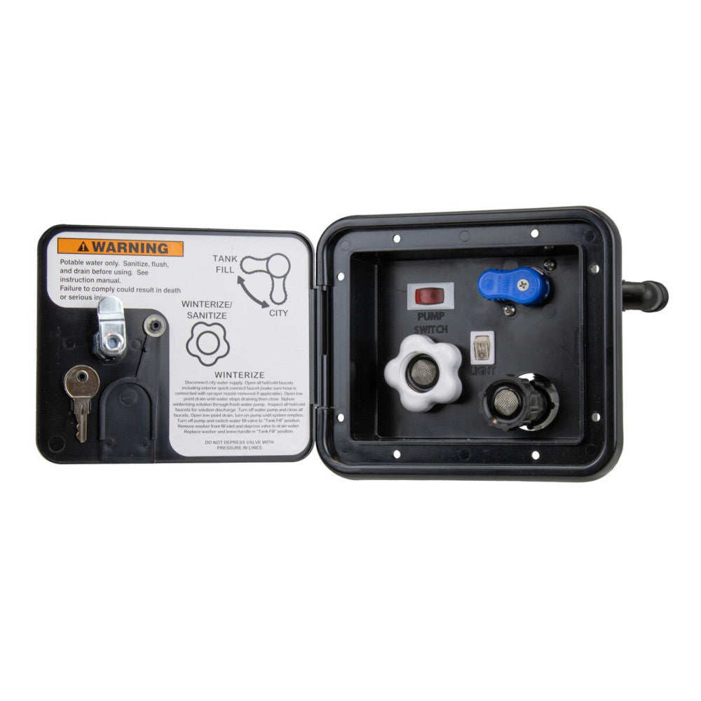 Mini Docking Station 94410 City Water/Tank Fill/Winterize Connect, Black