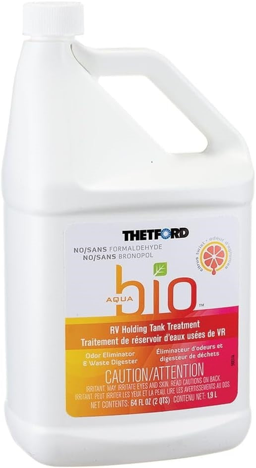 Thetford AquaBio 96610 RV Holding Tank Treatment Citrus Twist Scent, Formaldehyde Free 64 Oz Liquid<br>