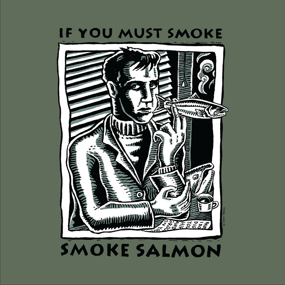 Smoke Salmon T-Shirt by Ray Troll