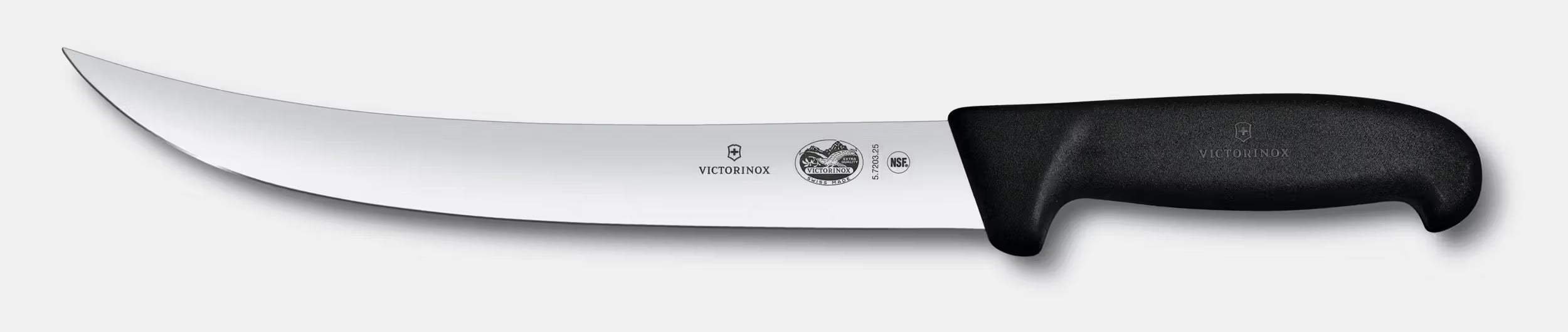 Victorinox 8" Curved Breaking Knife, Stainless Steel with Yellow Fibrox Pro Handle