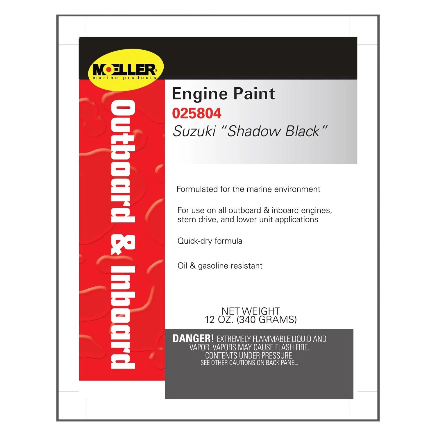 Engine Spray Paint, Suzuki Shadow Black - 25804