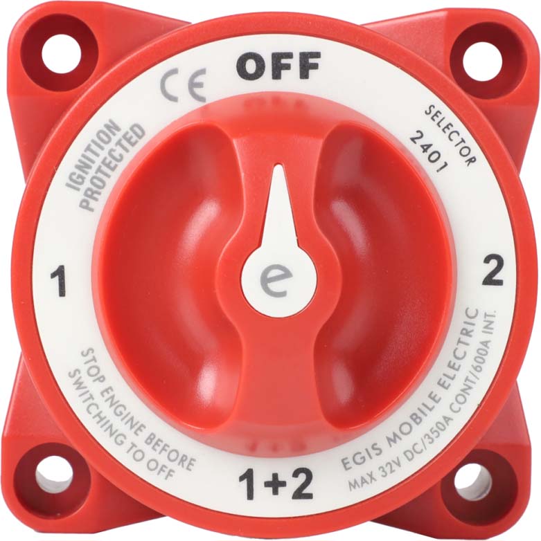 e-Series 350A  Battery Selector Switch Off/1/Both/2, Bulk Pack
