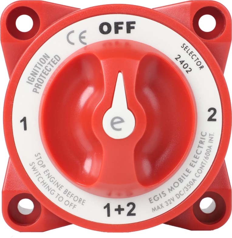 e-Series 350A  Battery Selector Switch Off/1/Both/2 w/AFD, Bulk Pack