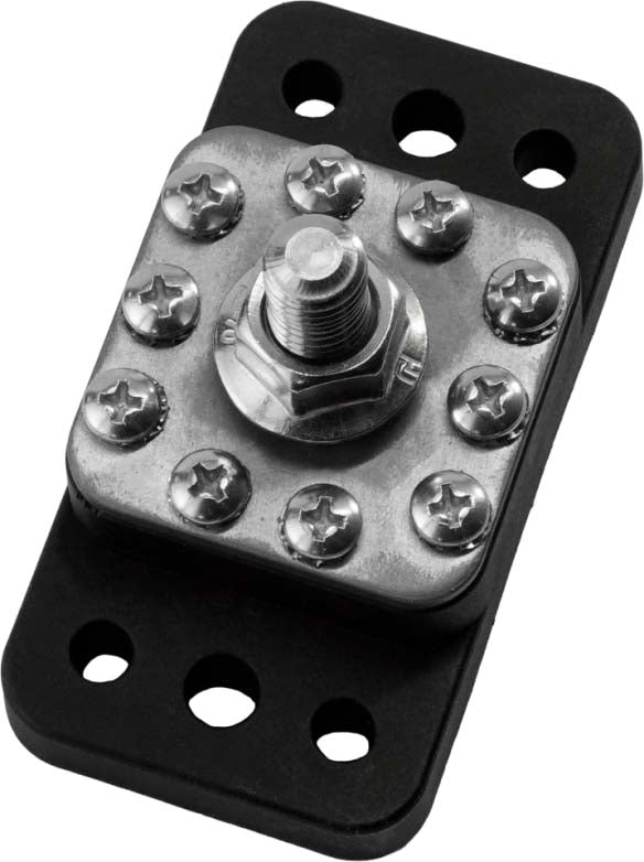 Power Post Plus, M10(3/8") Post + 10 Circuits (M4/#8), Retail Pack