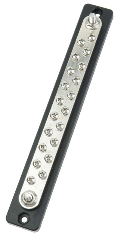 CommonBus Dual 1/4" Stud + Twenty #8 Screws - 150 Amp, Retail Pack