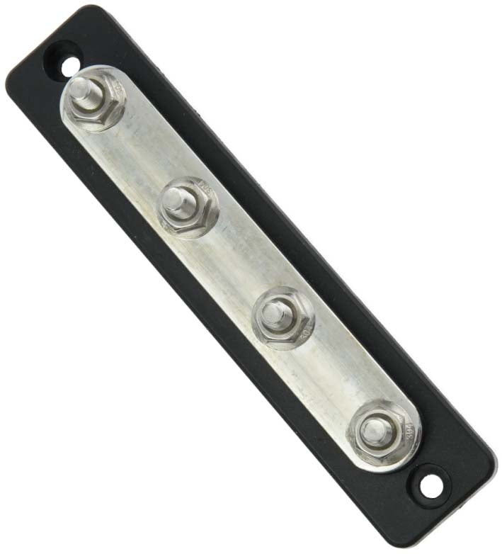 CommonBus Dual 1/4" Stud + Ten #8 Screws - 150 Amp w-Cover, Retail Pack