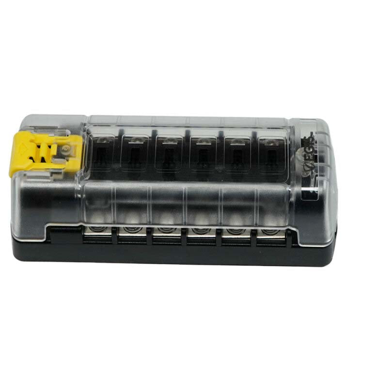 RT Fuse Block 6 Independent Circuits w/Cover, Retail Pack