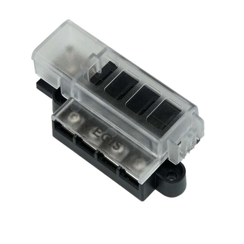 RT Fuse Block 4 Circuits w/Cover, Retail Pack