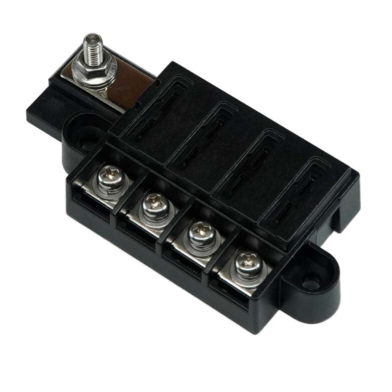 RT Fuse Block 4 Circuits w/Cover, Retail Pack