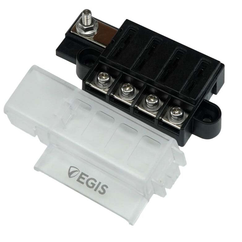 RT Fuse Block 4 Circuits w/Cover, Retail Pack