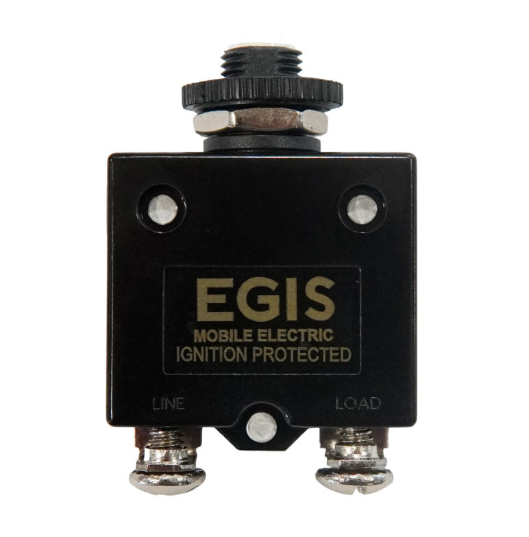 Push Button Panel Mount Circuit Breaker, Screw Terminals, 15 Amp, Retail Pack