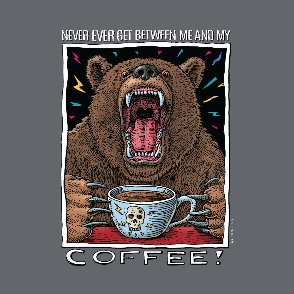 Ray Troll Coffee Bear T-Shirt
