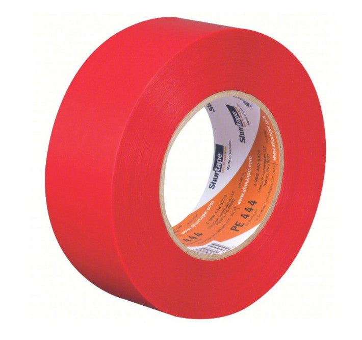 Shurtape Red Stucco Poly Removable Tape, 2" X 60YD