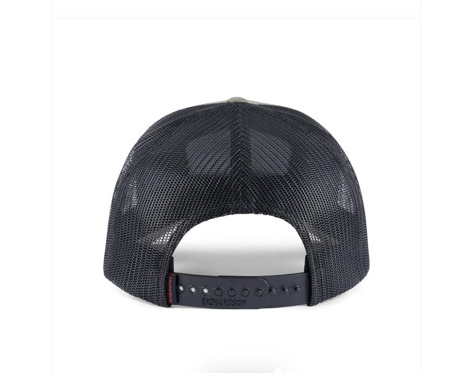 Grundens Eat Salmon Trucker Hat, Loden
