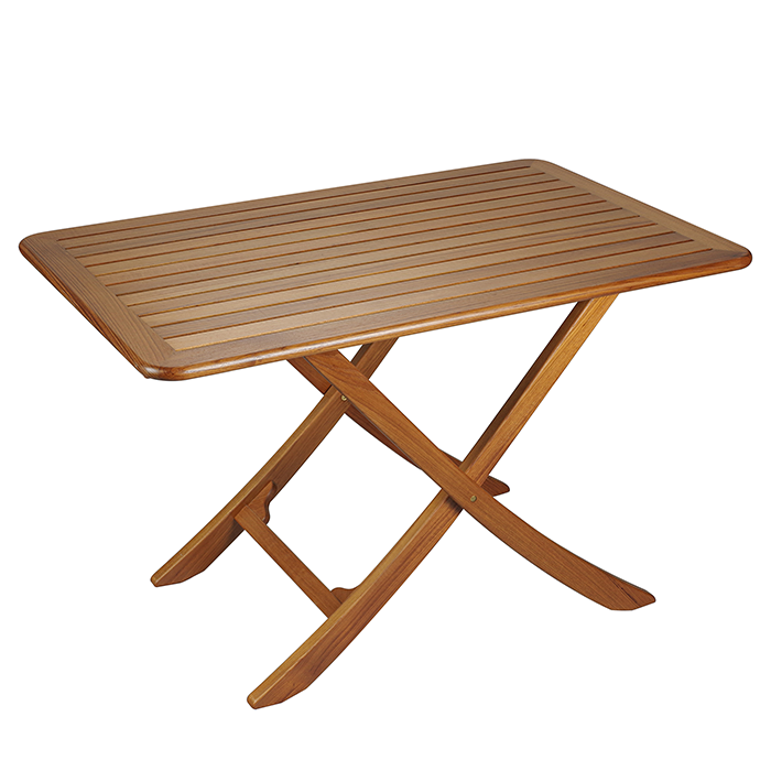43-3/8" Premium Grade Teak Large Adjustable Slat Top Table