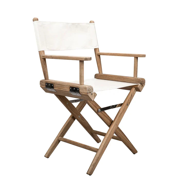 Directors Chair with White Sunbrella Fabric Covers