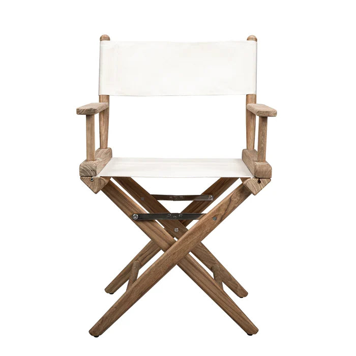 Directors Chair with White Sunbrella Fabric Covers