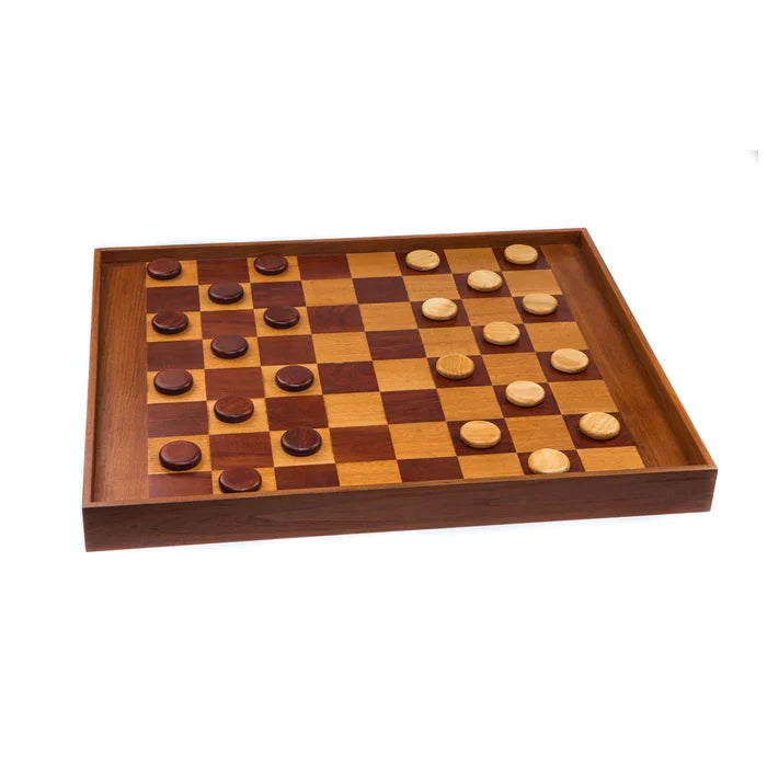 Premium Grade Teak 2 in 1 Backgammon/Checkerboard