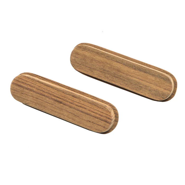Whitecap Teak Oblong Drawer Pull, 4-1/16" X 1/2" (2 Pack)