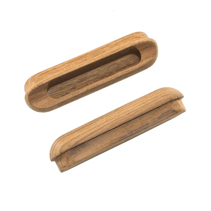 Whitecap Teak Oblong Drawer Pull, 4-1/16" X 1/2" (2 Pack)