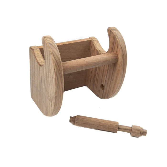 5" Premium Grade Teak Magazine & Toilet Paper Holder
