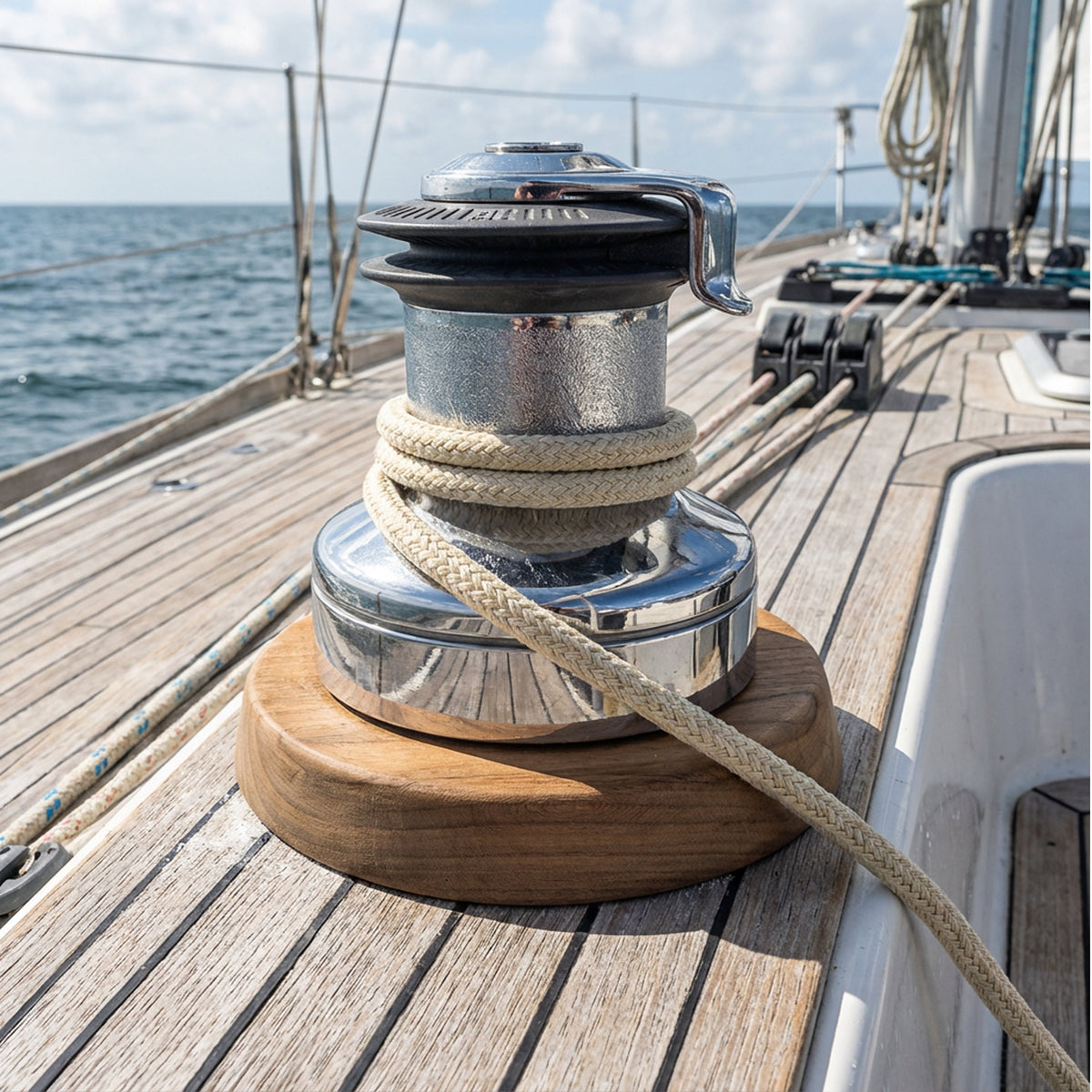 6-1/4" Premium Grade Teak Winch Pads