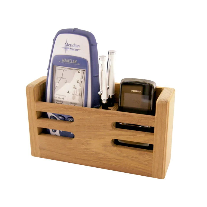 Premium Grade Teak Mobile Device & More Rack