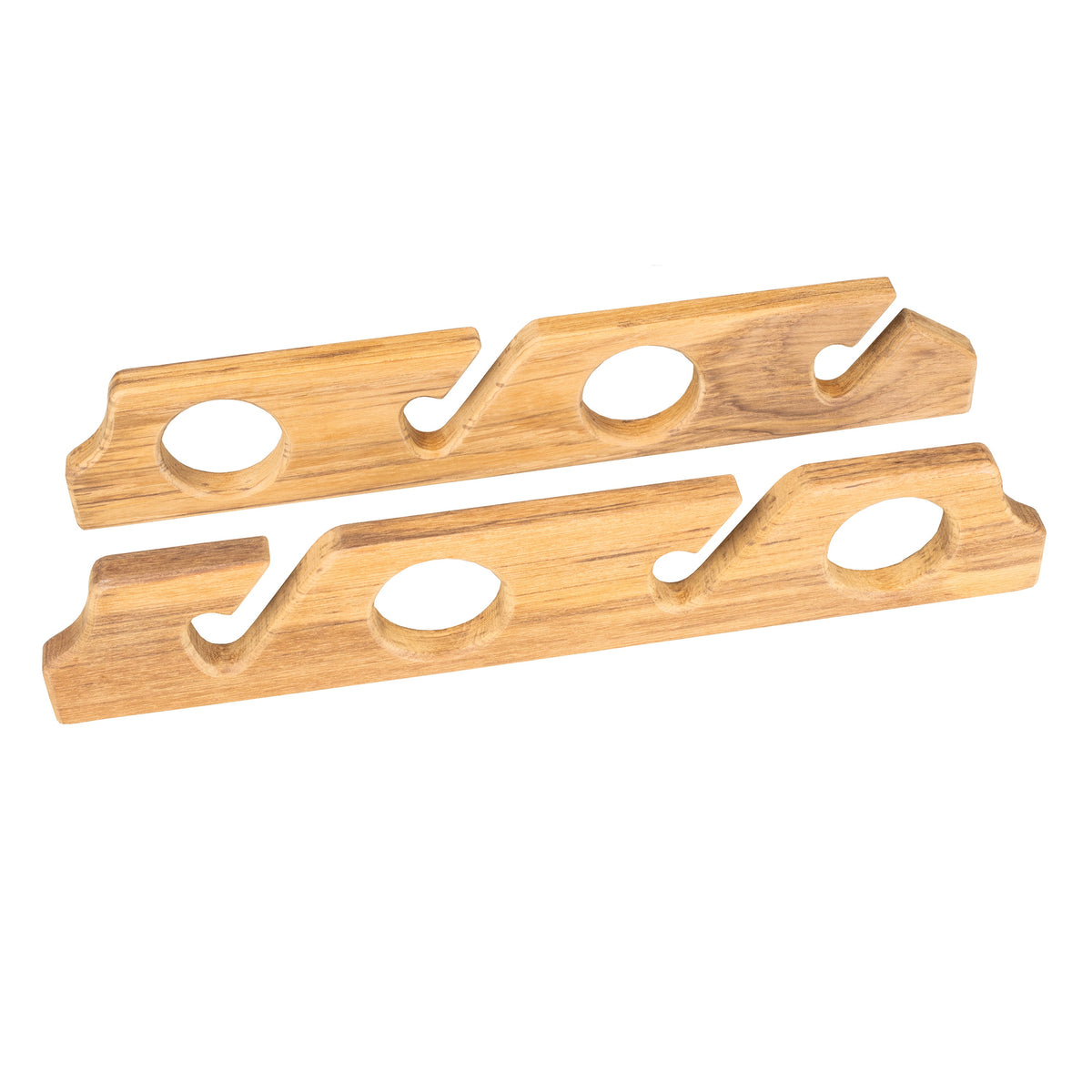 15-1/2" Premium Grade Teak Four-Rod Rod Storage Rack
