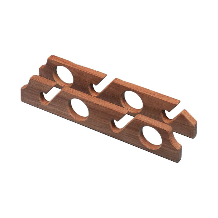 15-1/2" Premium Grade Teak Four-Rod Rod Storage Rack