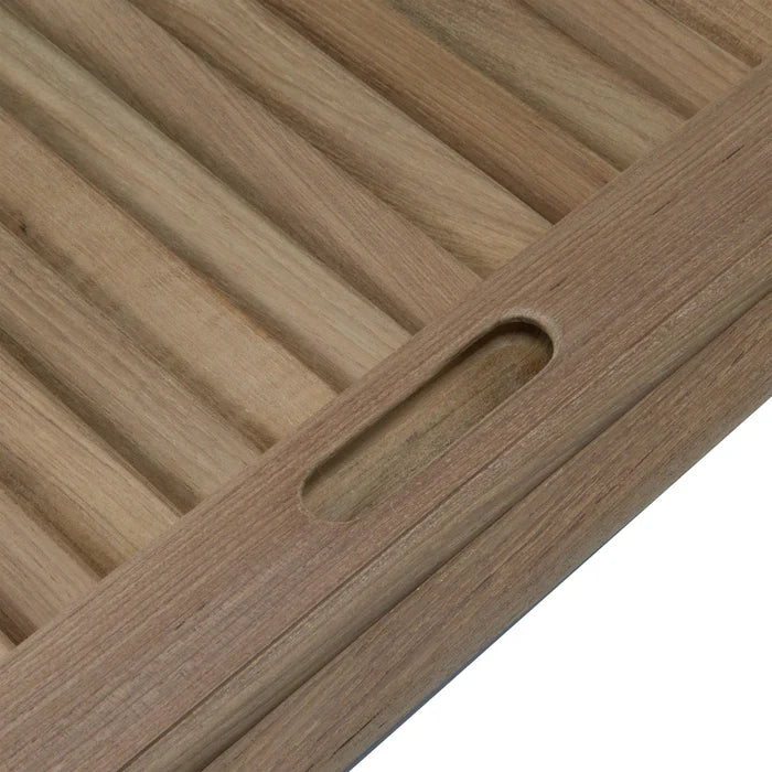 Teak Louvered Door & Frame, 15" x 20", Left Handed