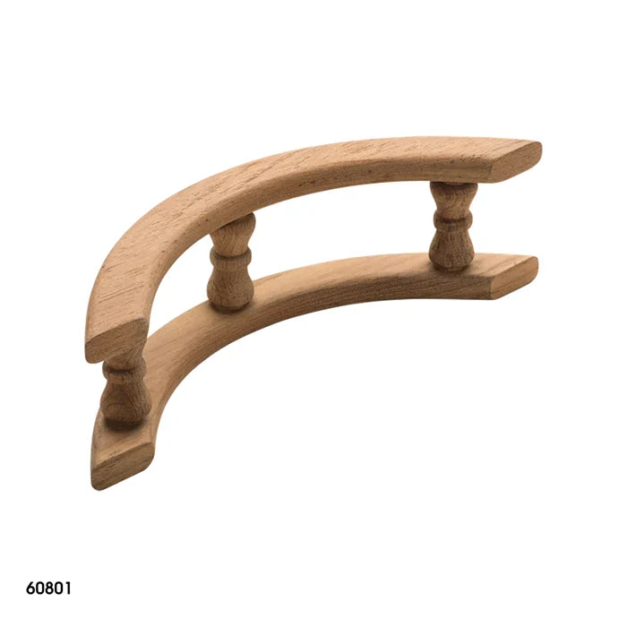 2-9/16" x 8" 90âˆšÃ‡Â¬âˆž Premium Grade Teak Standard Pin Rail Corner