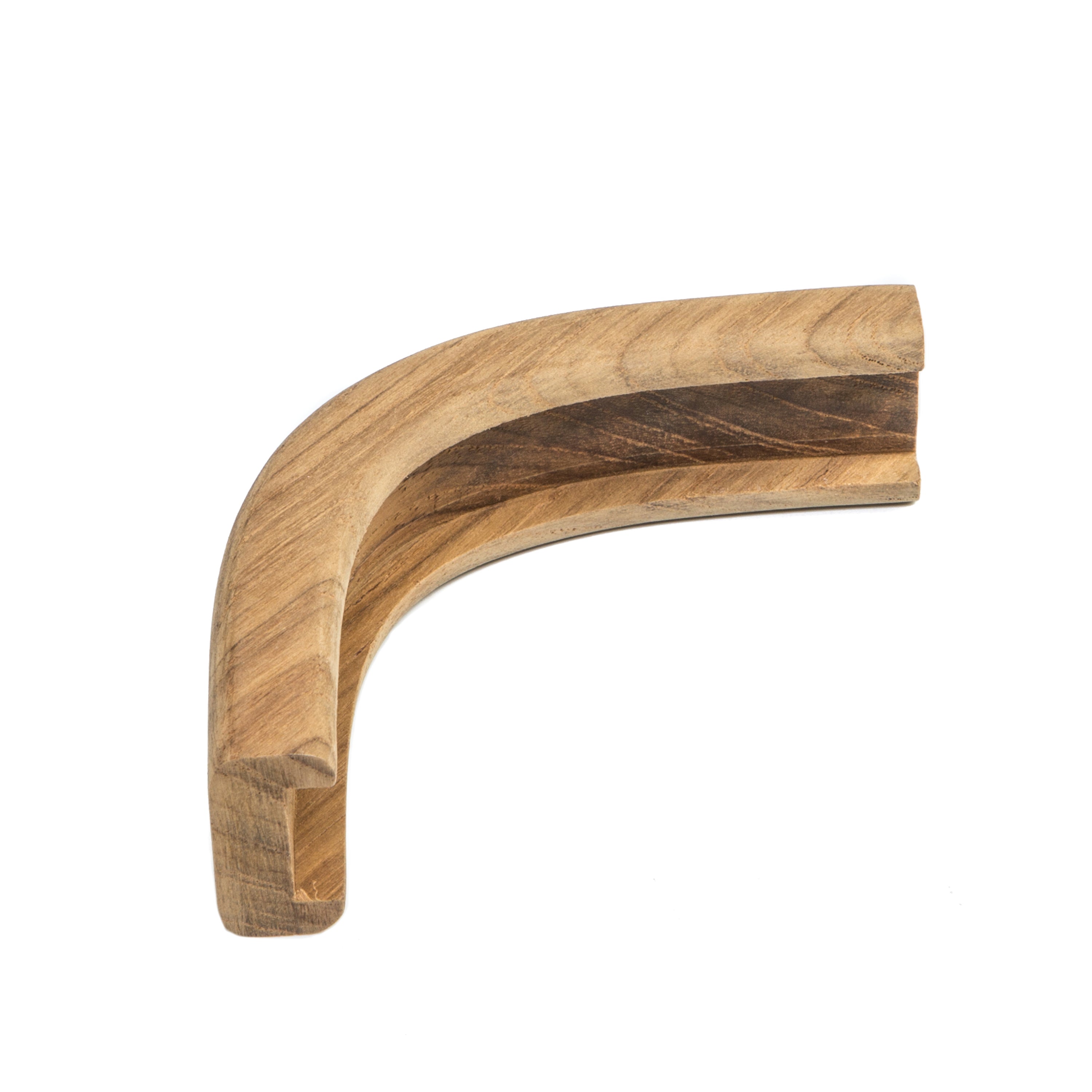Teak Bulkhead Molding Outside Corner-3/4" Track