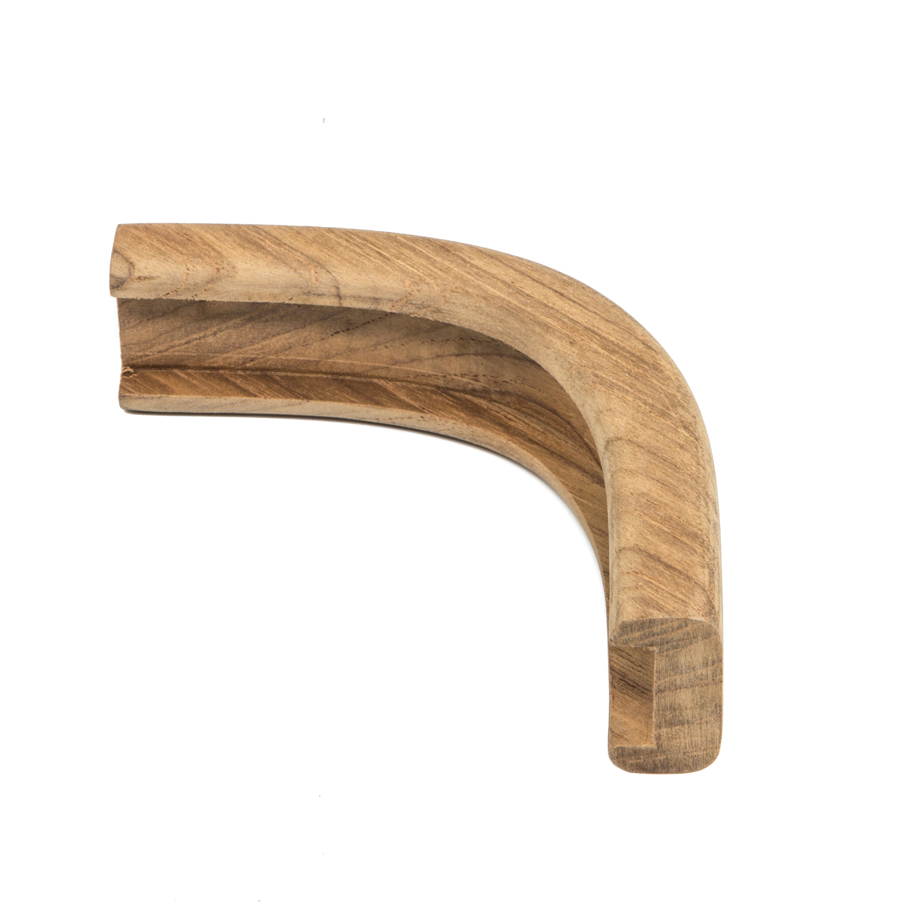 Teak Bulkhead Molding Outside Corner-3/4" Track