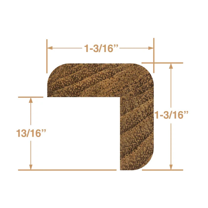 Whitecap Teak "L" Molding