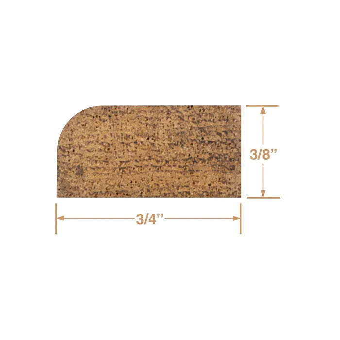 5' Premium Grade Teak Large Stop Molding