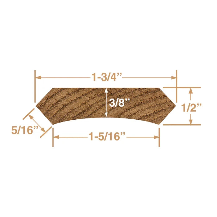 5' Premium Grade Teak Corner Wire Molding